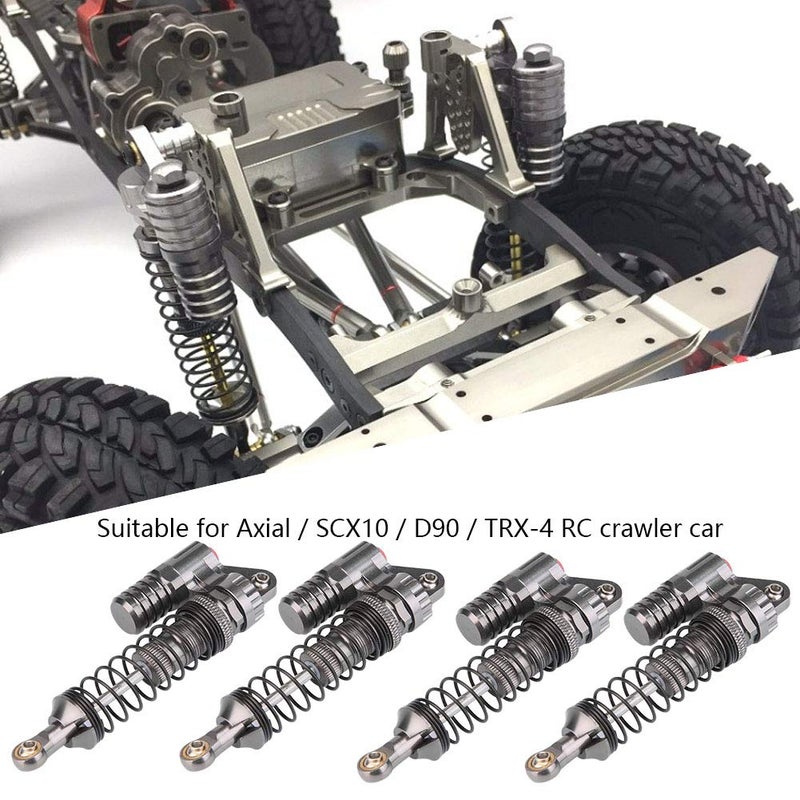 FOSA 4Pcs RC Shock Absorbers, Aluminum Alloy High Strength Springs Shocks Set Damper with 2 Bags of Screws For Axial / SCX10 / D90 / For -4 RC Crawler Car - Image 3